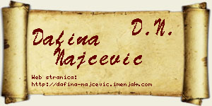 Dafina Najčević vizit kartica